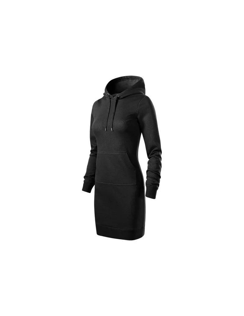 Malfini Mini Φόρεμα με Κουκούλα Μαύρο MLI-41901