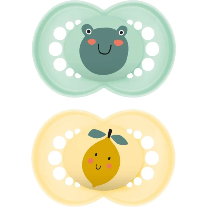 MAM Original 6+ months πιπίλα Mint/ Yellow 2 τμχ