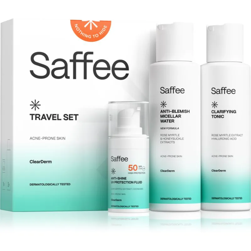 Saffee ClearDerm Travel Set ταξιδιωτικό σετ για προβληματική επιδερμίδα