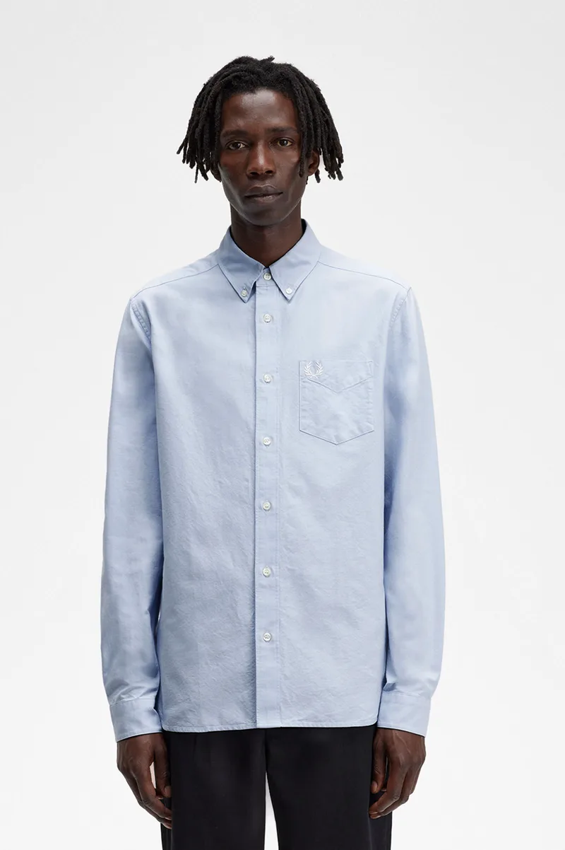 Fred Perry Ανδρικό Πουκάμισο Oxford Shirt M5516-146 Σιελ