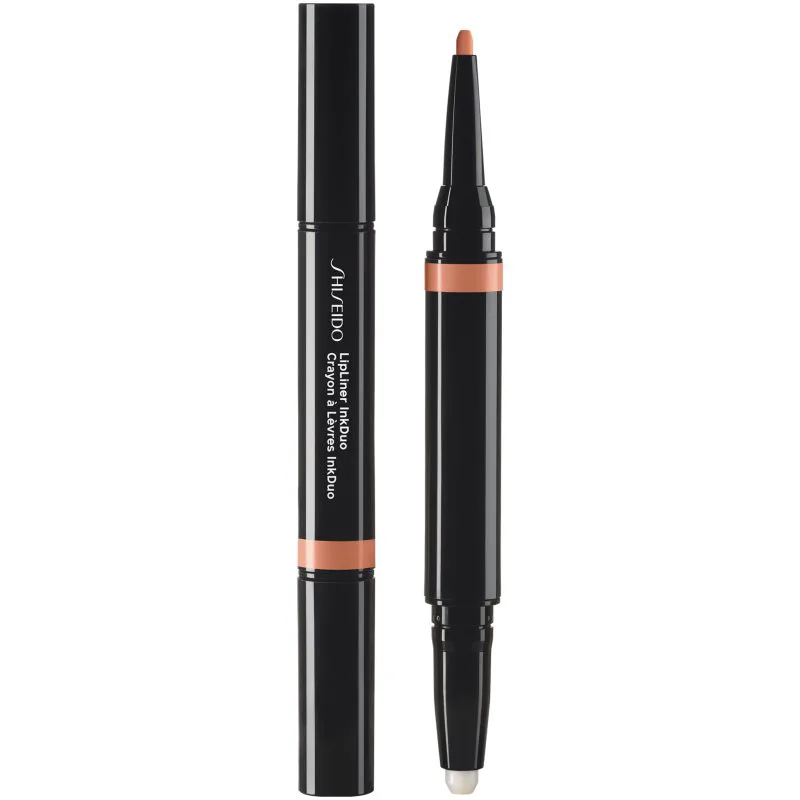 Shiseido LipLiner InkDuo κραγιόν και μολύβι περιγράμματος για τα χείλη με βάλσαμο απόχρωση 01 Bare 1.1 γρ