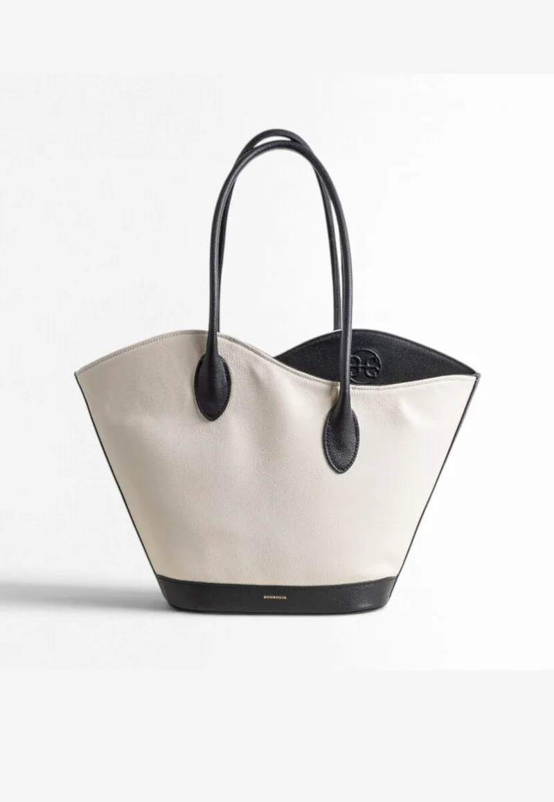 Bonendis Wave Tote Λευκή Leather Λευκό
