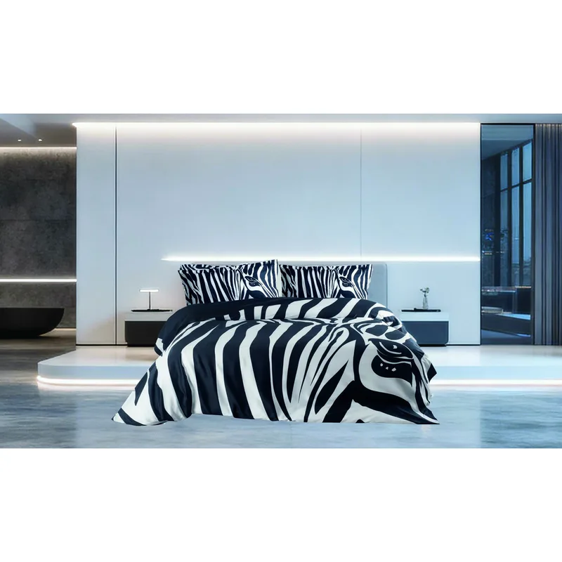 Σετ Σεντόνια Υπέρδιπλα 4 Τεμαχίων Makis Tselios Zebra 240x270