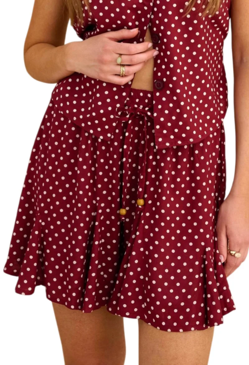 Σορτς Attrattivo Πουά 9923293-SPICE RED Γυναικείο