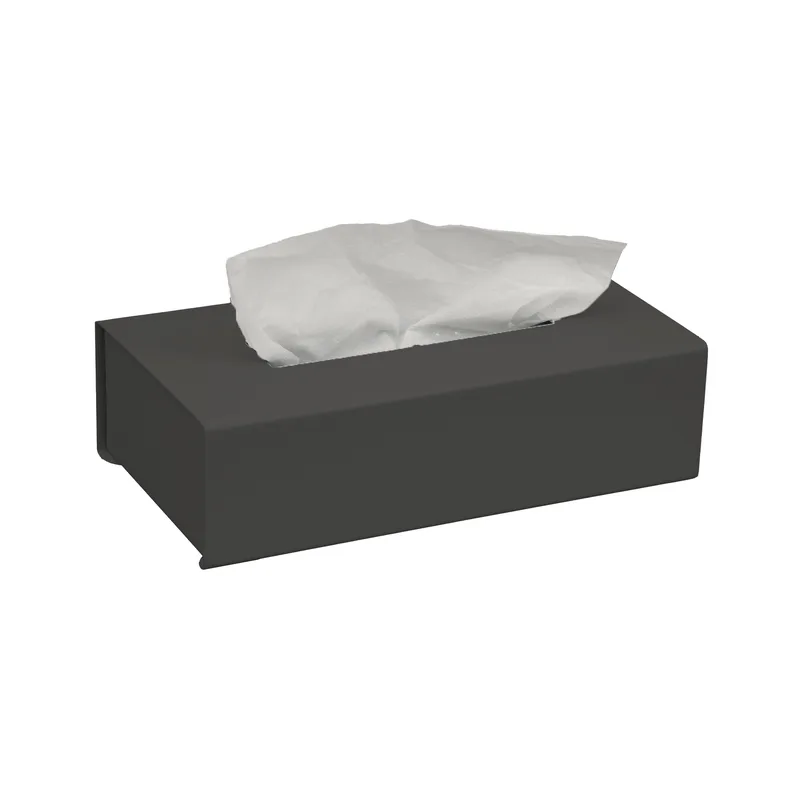 Θήκη Για Χαρτομάντηλα Inox Anthracite Matte 25x13x7,5εκ. Pam & Co 120-113 (Υλικό: Inox, Χρώμα: Ανθρακί) - Pam & Co - 120-113