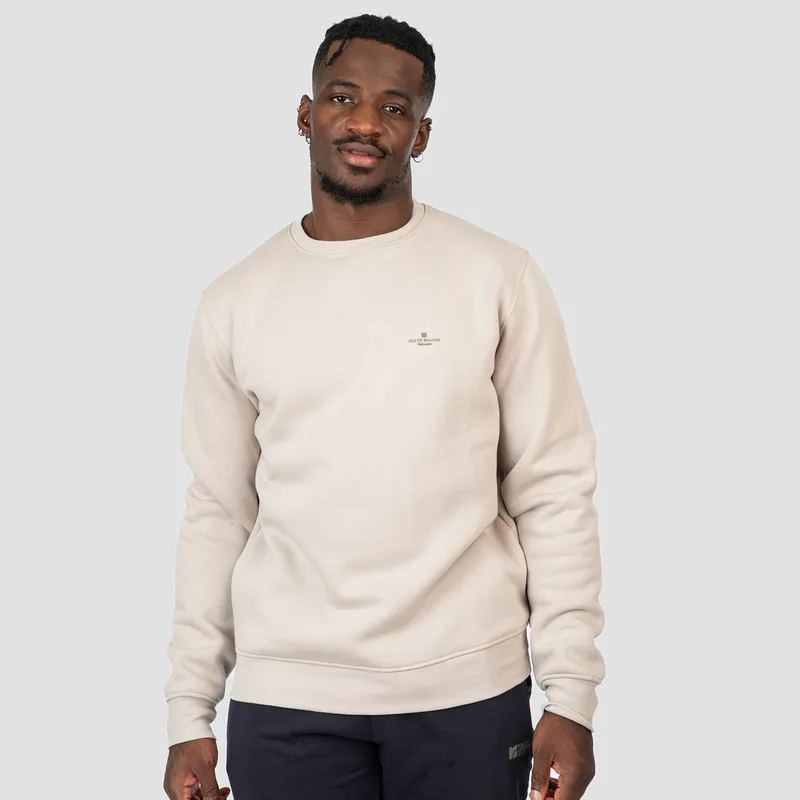 REBASE THIN HIGH DENSITY BRUSHED FLEECE CREWNECK TOP ΜΠΕΖ