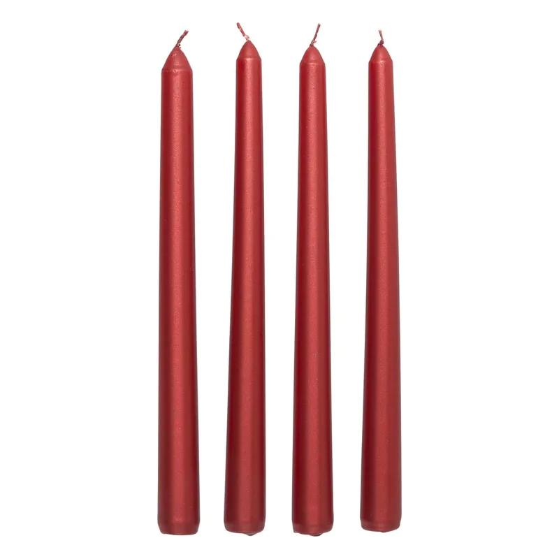 Κεριά Για Κηροπήγιο 25εκ. (Σετ 4τμχ) A-S Satin Red 199309