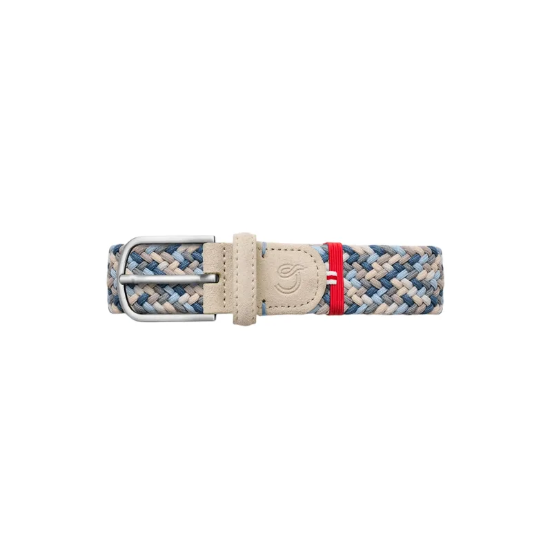 La Boucle Ανδρική Ζώνη Πλεκτή Santa Barbara B60-600520 Blue Μπεζ