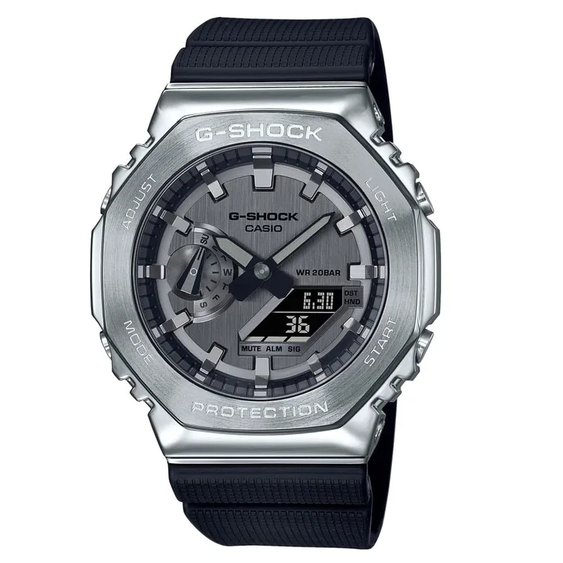 CASIO G-Shock Chronograph Black Resin Strap GM-2100-1AER