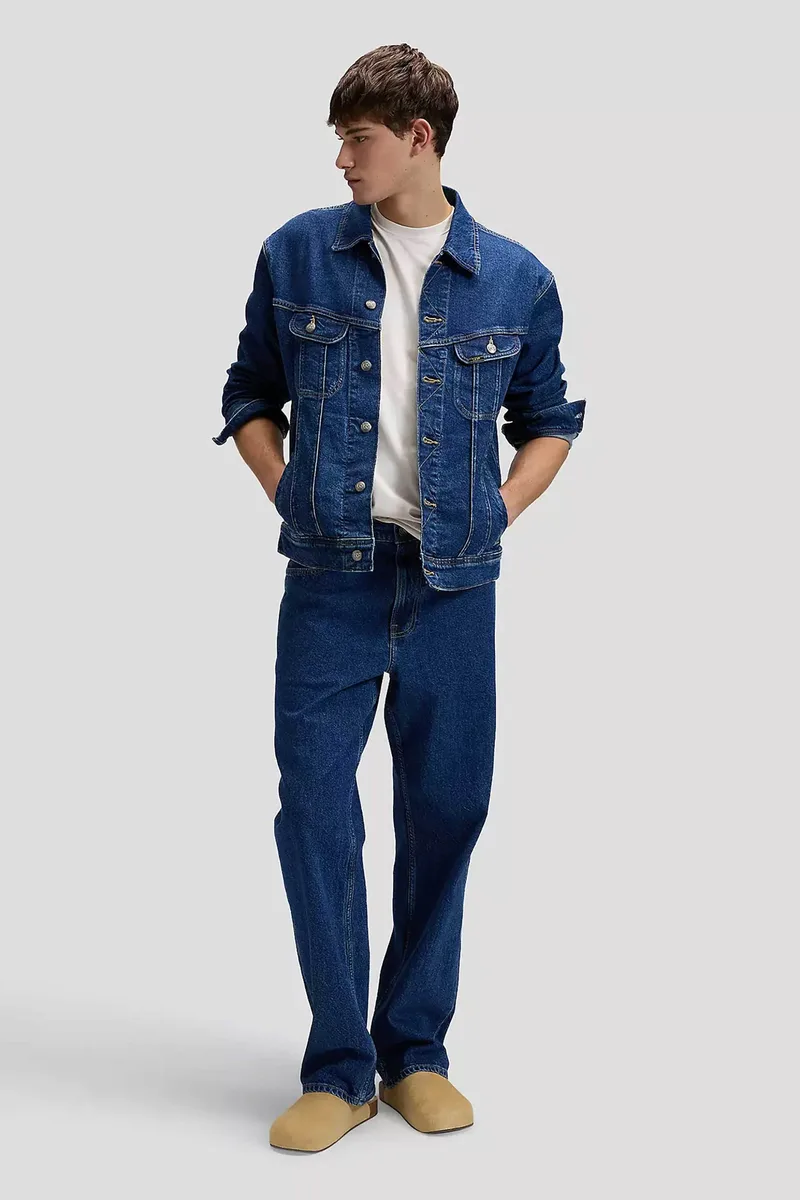 Lee® ανδρικό τζιν παντελόνι πεντάτσεπο Loose Fit "Asher" - 112376399 Denim Blue Σκούρο