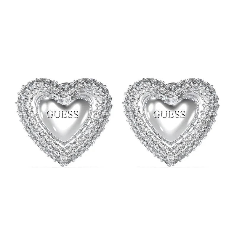 Guess Women's Stainless Steel Earrings JUBE05020JWRH (1.5 cm) in Grey 1,5CM