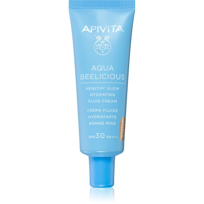 Apivita Aqua Beelicious Tinted Fluid SPF30 ελαφρύ τονωτικό υγρό για λαμπρή επιδερμίδα SPF 30 40 ml