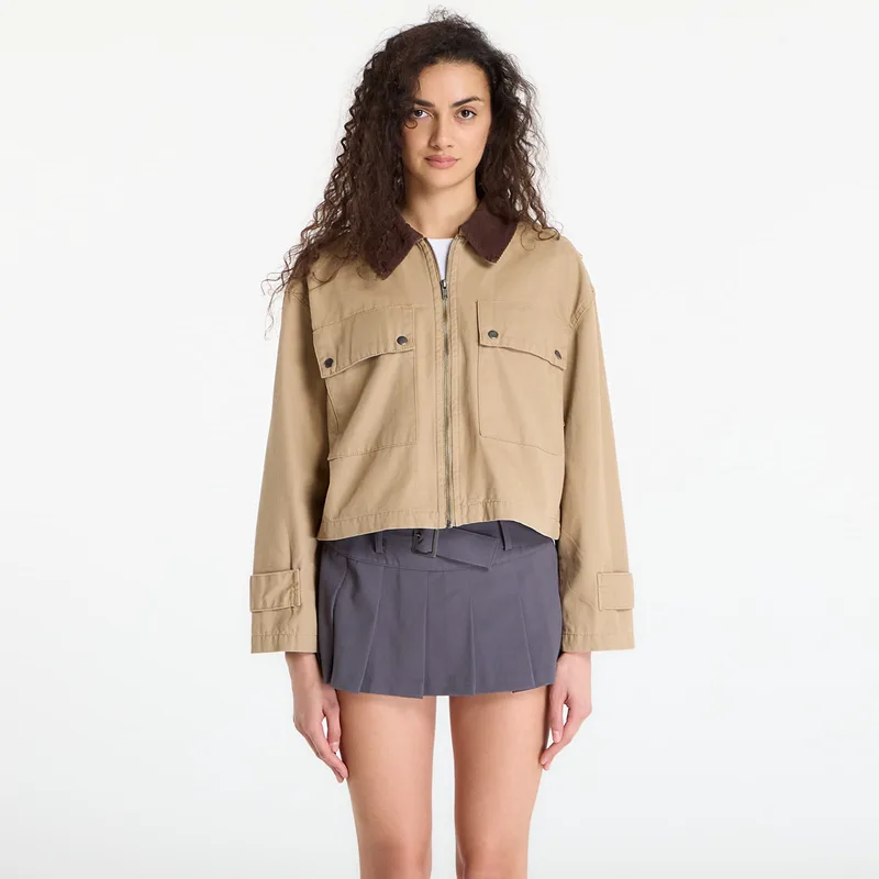 Μπουφάν Urban Classics Ladies Workwear Cropped Cotton Jacket Union Μπεζ XS