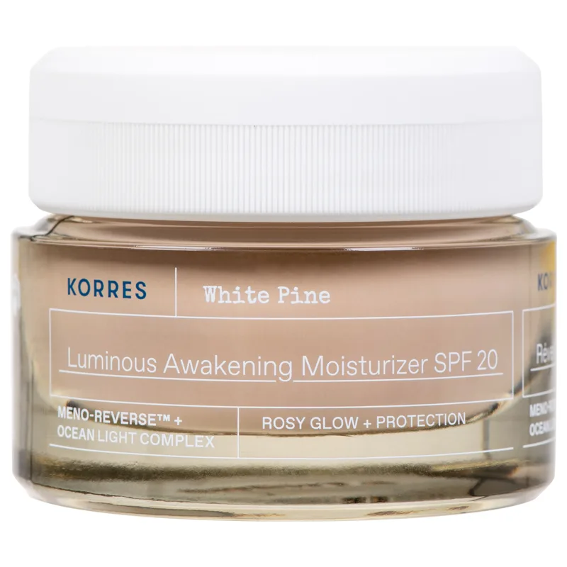 Korres White Pine Luminous Awakening Moisturizer Spf20 Κρέμα Προσώπου Ημέρας Λευκή Πεύκη για Αναζωογόνηση & Λάμψη 40ml
