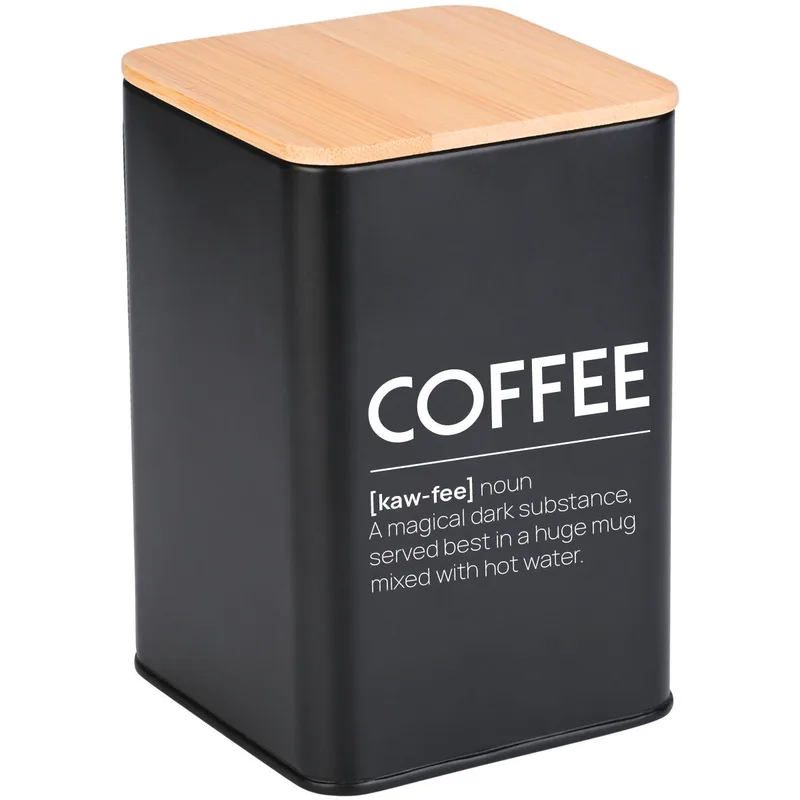 Δοχείο Για Καφέ Bamboo Essentials Μεταλλικο 10x13cm Μαύρο