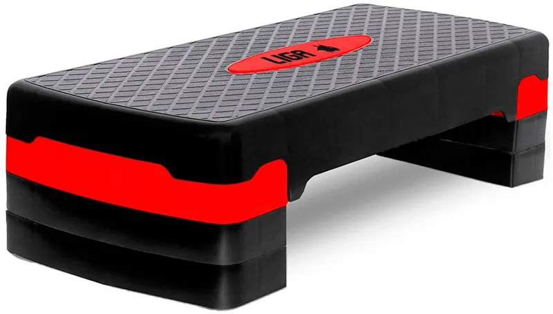 AEROBIC STEPPER LIGA SPORT 3 ΘΕΣΕΩΝ ΜΑΥΡΟ/ΚΟΚΚΙΝΟ
