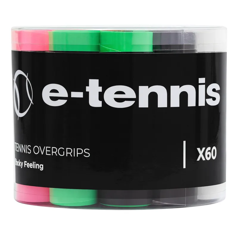 E-Tennis Perforated Overgrips x 60