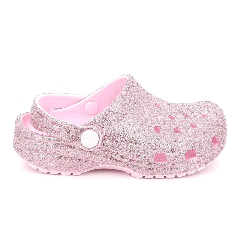 Παιδικό Σαμπό για Κορίτσι Crocs Classic Chunky Glitter Clog K Ανατομικό Χρώματος Ροζ 211939-6ZW