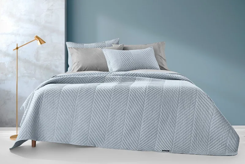 Σετ Κουβερλί Υπέρδιπλο 2 Τεμαχίων Guy Laroche Bone Blue 220x240