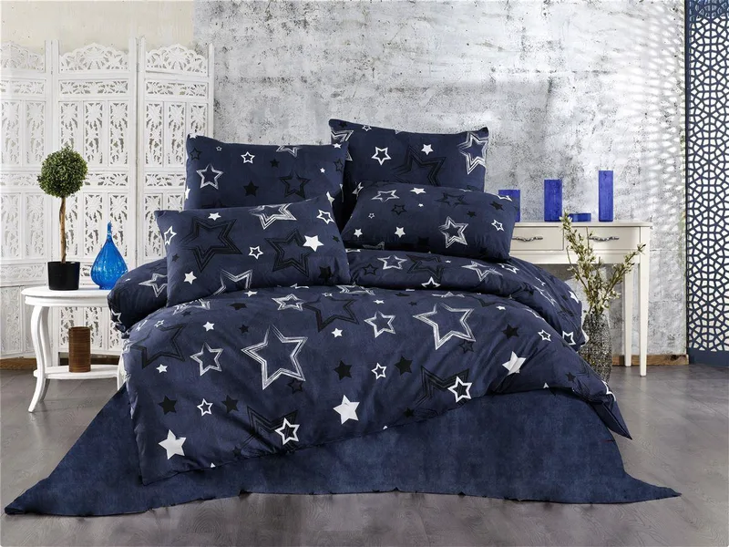 Παπλωματοθήκη Polycotton Μονή 160x240εκ. Γαλαξίας 307 Dark Blue Dimcol (Χρώμα: Μπλε, Ύφασμα: 70% Βαμβάκι-30% Polyester, Μέγεθος: Μονά) - DimCol - 33310823026