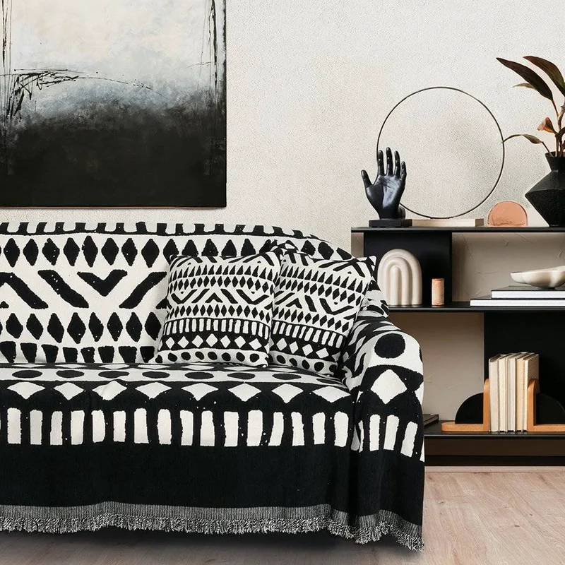ΡΙΧΤΑΡΙ ΤΡΙΘΕΣΙΟ DAS HOME 0277 BLACK/CREAM (180Χ300CM)