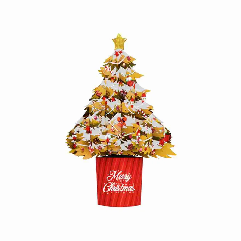Origamo Ευχετήρια Κάρτα Xmas Χριστουγεννιάτικο Δέντρο 30x34.3cm Florever
