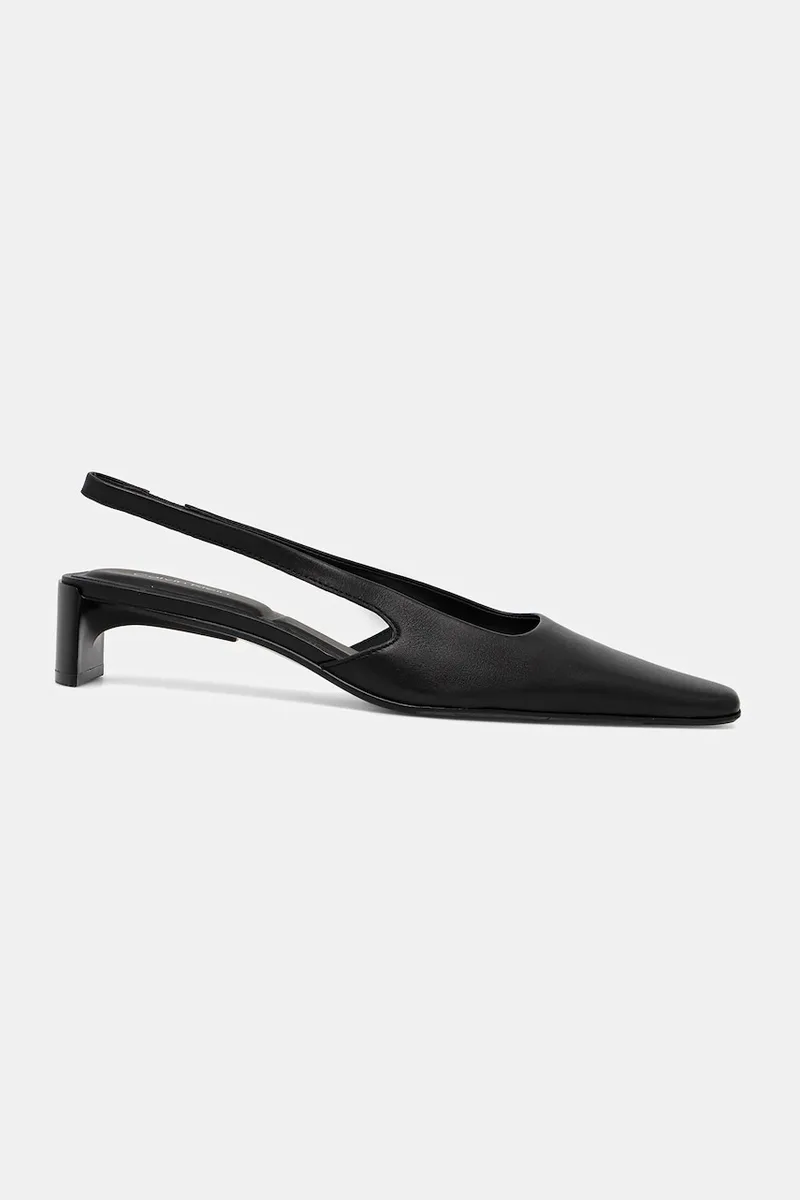 Δερμάτινες γόβες Calvin Klein SET BACK HEEL PUMP SLINGBACK LTH