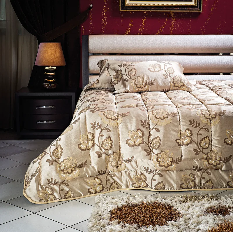 Beauty Home Σετ πάπλωμα υπέρδιπλο Art 1447 220x240 Εμπριμέ,Χρυσαφί