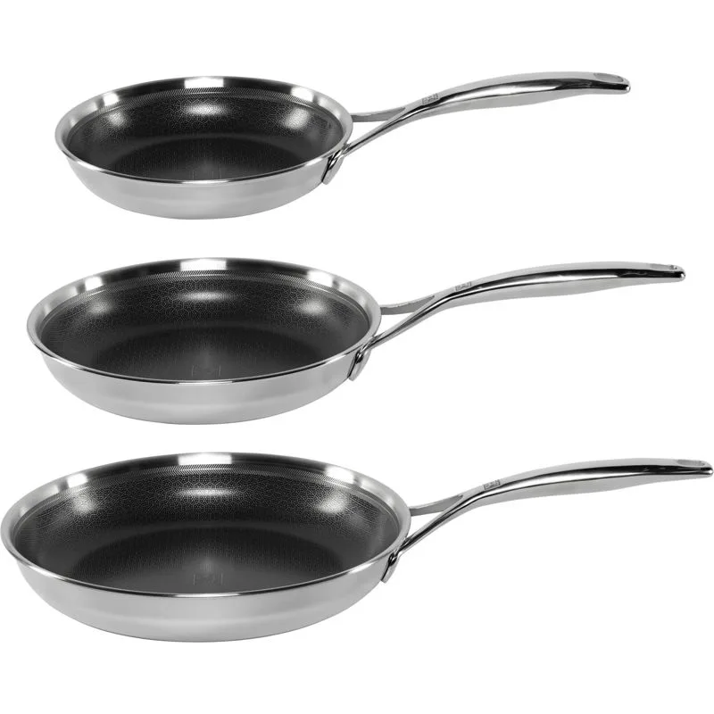 Zwilling Peak Stain.Steel 18/10 Frying Pan 3-Pc (20+24+28)