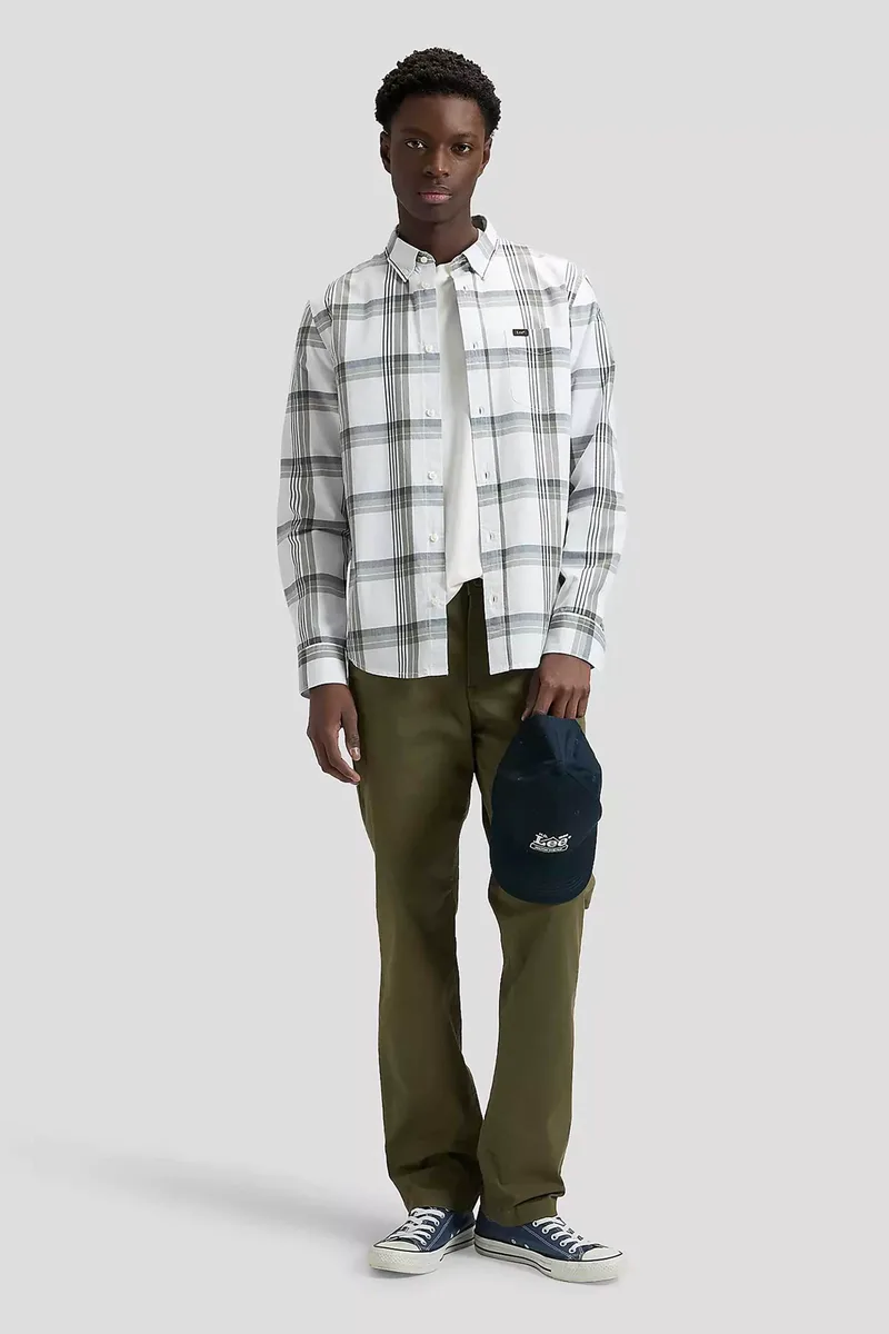 Lee® ανδρικό chino παντελόνι Regular Fit - 112378506 Λαδί
