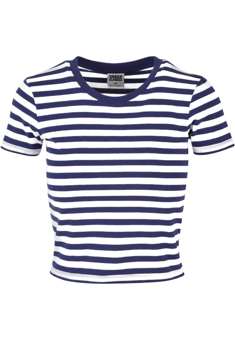 Γυναικείο Κοντό Ριγέ T-Shirt TB6825 Urban Classics white/darkblue