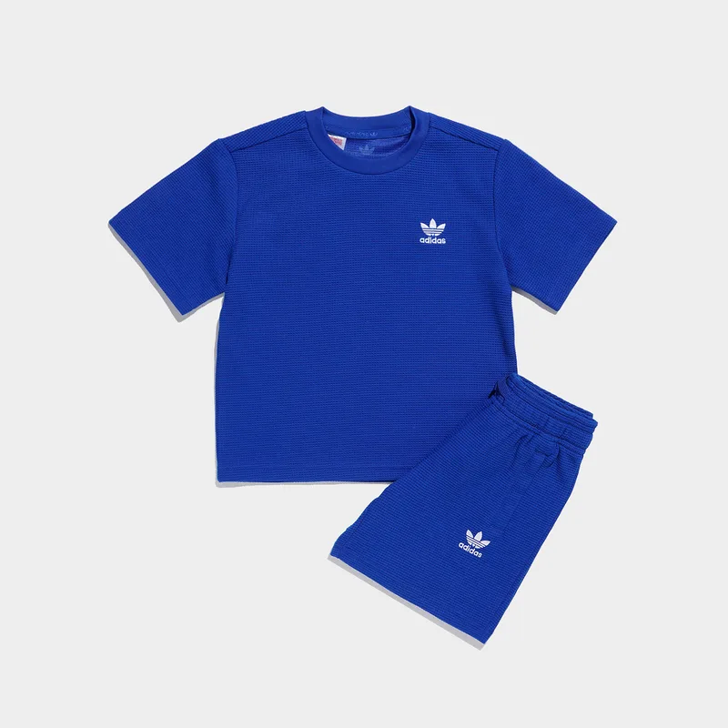 adidas Originals K Loose Waffle Short T-Shirt Set (9000261383_10938)