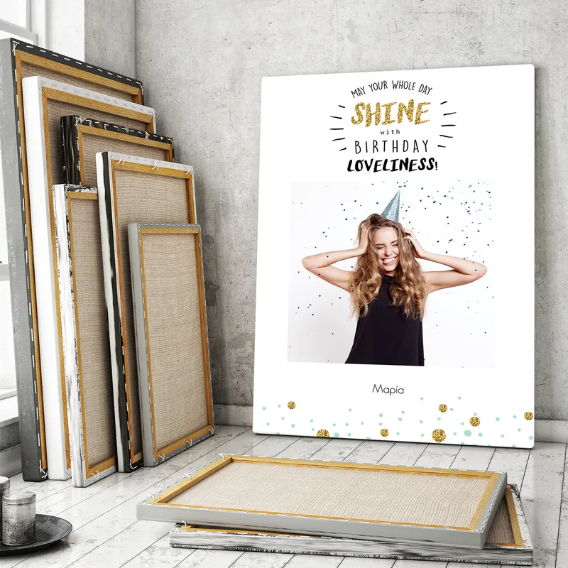 Shine with Birthday Loveliness - Καμβάς - 40X40 - Τετράγωνο