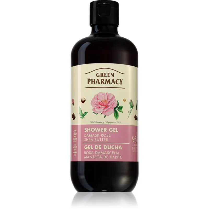 Green Pharmacy Damask Rose & Shea Butter Shower Gel απαλό τζελ για ντους 500 ml