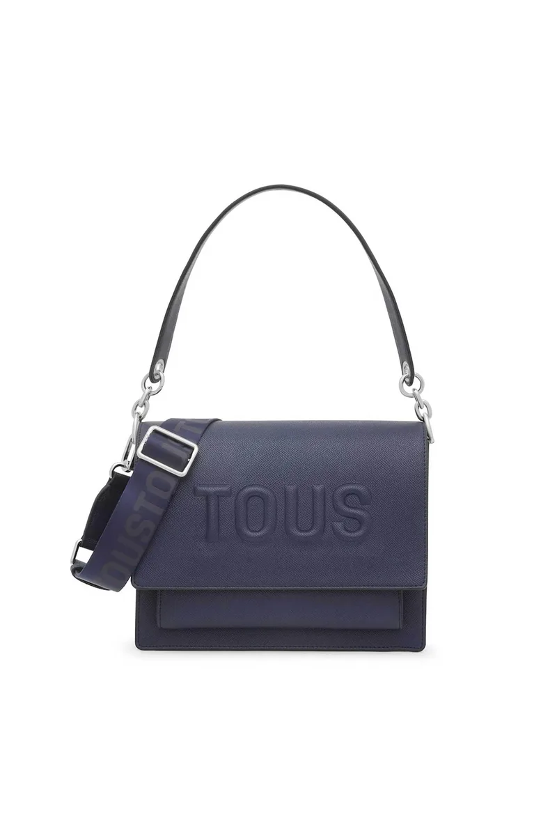 TOUS γυναικεία τσάντα ώμου "Audree Brenda Crossbody Medium" - E80492 Μπλε Σκούρο