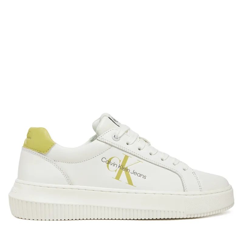 Αθλητικά Calvin Klein Jeans Chunky Cupsole Laceup Mon Lth YW0YW00823 Λευκό