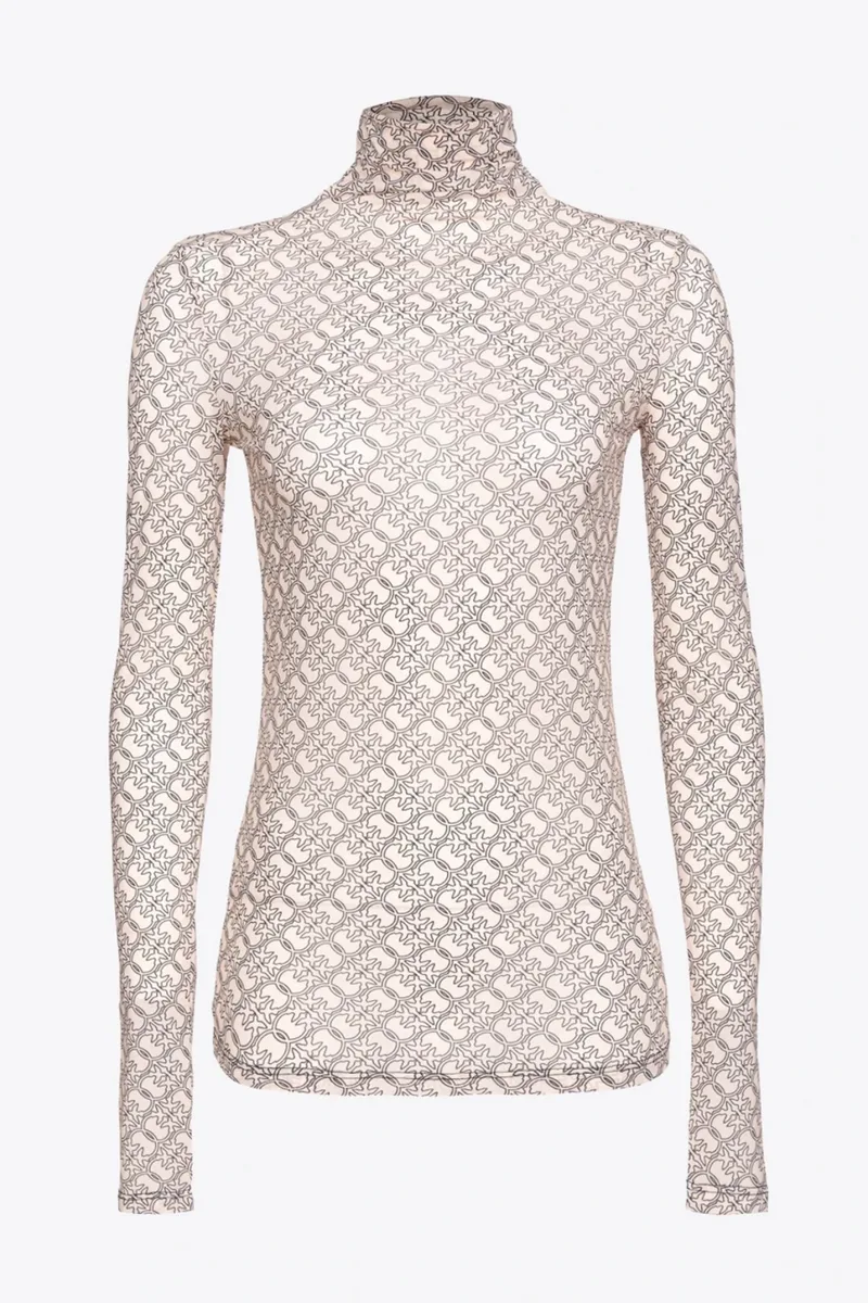 PINKO TOP ΛΟΥΠΕΤΟ LAMU ALLOVER PRINT ΜΠΕΖ