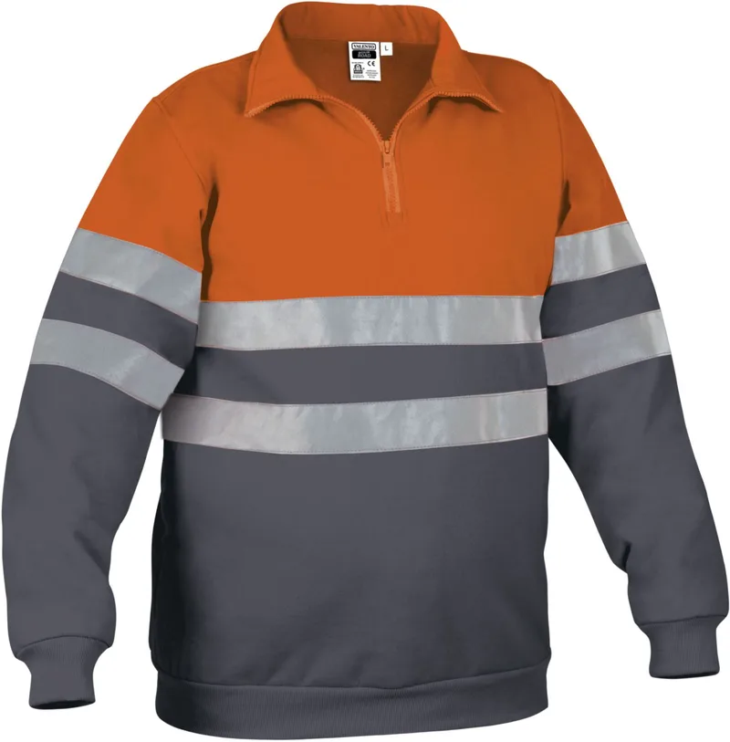 Φούτερ Hi-Vis ROAD Valento SUVAROANG Fluo Orange-Charcoal Grey