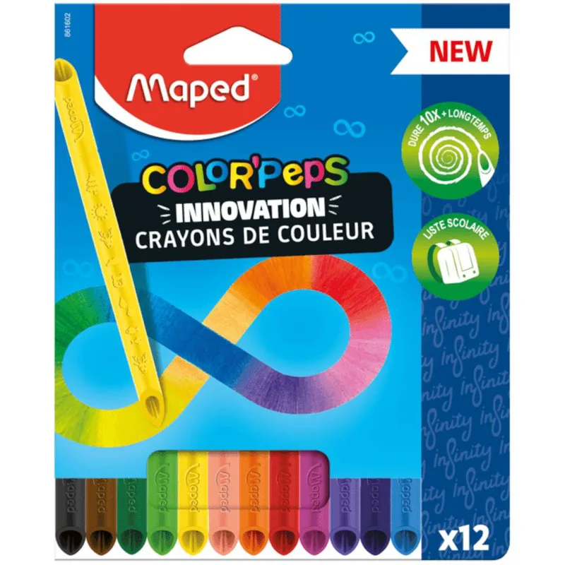 861600 Maped ξυλομπογιές infinity 12τμχ