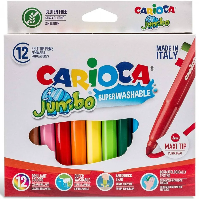 40569 CARIOCA ΜΑΡΚΑΔΟΡΟΙ JUMBO 12 ΧΡΩΜΑΤΑ