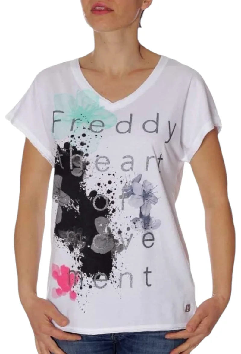 Μπλούζα Κοντομάνικη Freddy Με Τύπωμα TRIM7-W0 Γυναικείο