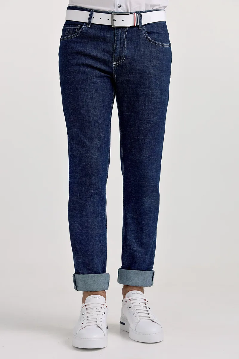 Monte Napoleone Ανδρικό Παντελόνι Denim 261-64-3650-6460-5 Μπλε