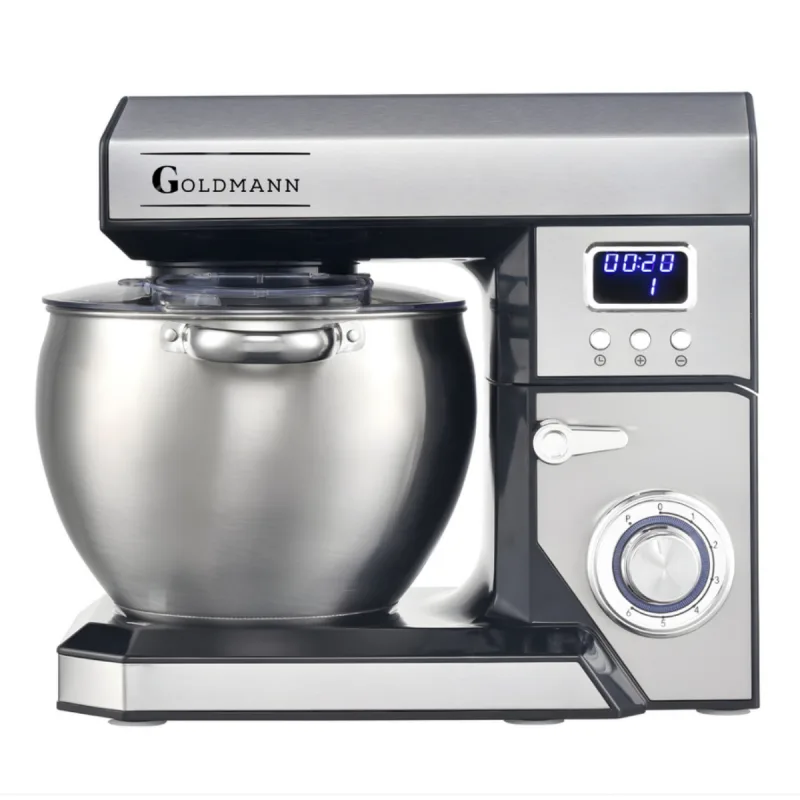 Μίξερ Goldmann GM-1115BD, 2200 W, 8,5 λίτρα, 6 ταχύτητες + λειτουργία παλμού, χρονοδιακόπτης, ανοξείδωτο δοχείο, LED, ανοξείδωτο