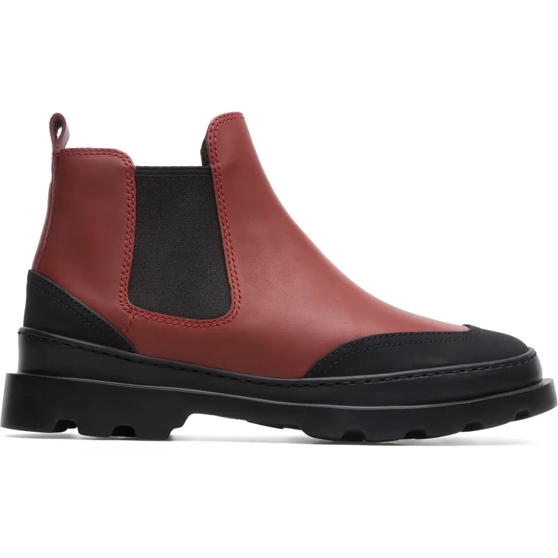 CAMPER Brutus - Μποτάκια Για Γυναικεία - Καφέ, Μέγεθος 41, Smooth leather/Cotton fabric