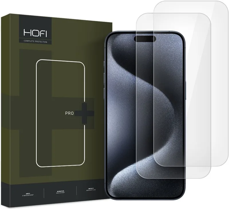 Αντιχαρακτικό Γυαλί Οθόνης - Apple iPhone 17 / 17 Pro / 16 Pro - Hofi Premium Pro+ Tempered Glass - 2 Τεμάχια - Clear (5906302310807)