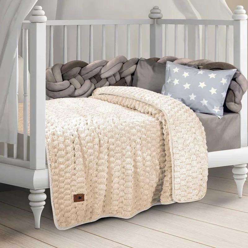 Κουβέρτα Fleece Αγκαλιάς 80x110 Greenwich Polo Essential 8836 Cream 80x110