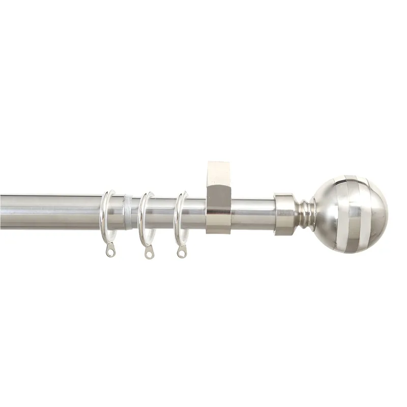 Κουρτινόξυλο Φ28mm Μονό Επεκτεινόμενο 160-300cm Με Άκρα Grace Chrome 998301