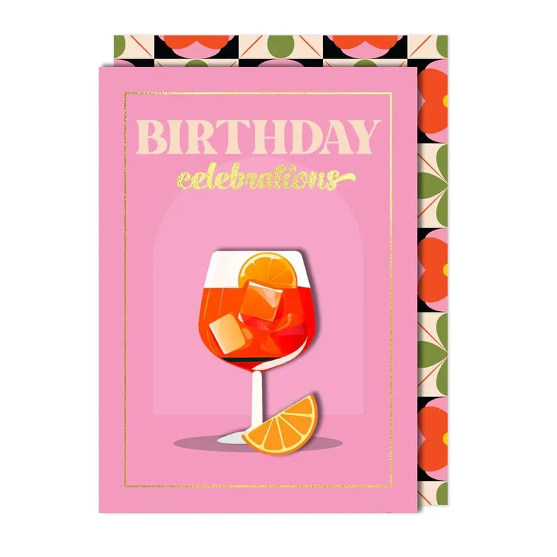 Ευχετήρια Κάρτα Γενεθλίων ''Birthday Celebrations" Cocktail RT087-1