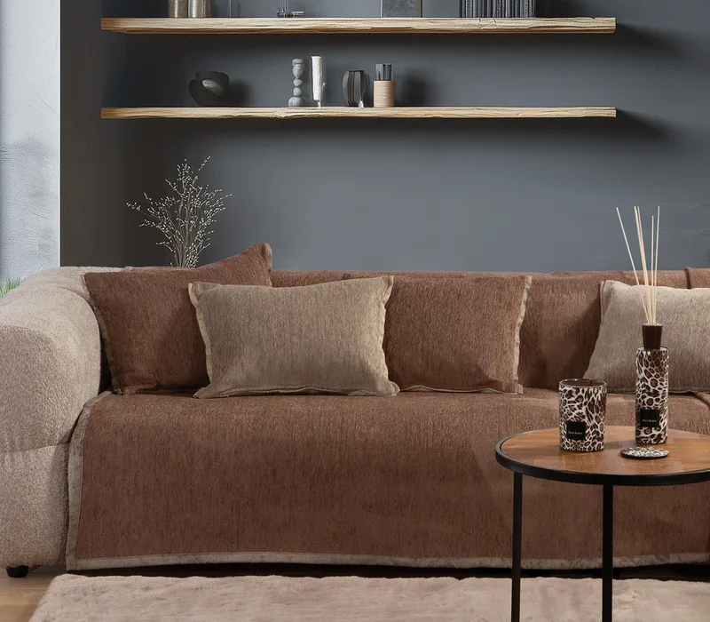 Ριχτάρι Τετραθέσιου Nef-Nef New Tanger Brown/Ecru 180x350