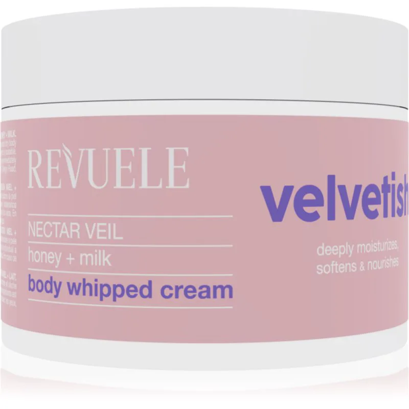 Revuele Velvetish Nectar Veil Body Whipped Cream ενυδατική κρέμα σώματος Honey + Milk 300 ml